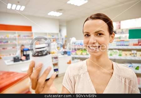 To use this stock image in your creative project, please select the size you need over to the right and click the "Add to Cart" button.
Your downloaded image will come with the Cutcaster watermark removed so don’t worry about the watermark you see on this page. happy female customer with drug jar at pharmacy stock photo, medicine, pharmaceutics, health care and people concept - happy female customer with drug jar at pharmacy by Syda Productions