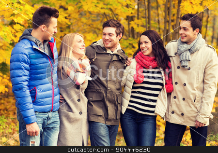 To use this stock image in your creative project, please select the size you need over to the right and click the "Add to Cart" button.
Your downloaded image will come with the Cutcaster watermark removed so don’t worry about the watermark you see on this page. group of smiling men and women in autumn park stock photo, love, relationship, season, friendship and people concept - group of smiling men and women hugging in autumn park by Syda Productions