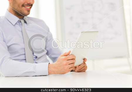 To use this stock image in your creative project, please select the size you need over to the right and click the "Add to Cart" button.
Your downloaded image will come with the Cutcaster watermark removed so don’t worry about the watermark you see on this page. close up of businessman hands with tablet pc stock photo, business, people and technology concept - close up of businessman hands with tablet pc computer at office by Syda Productions