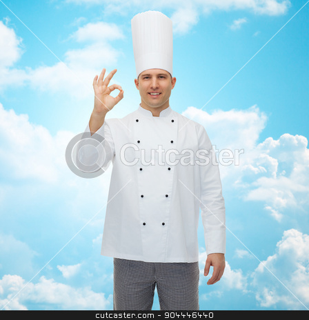 To use this stock image in your creative project, please select the size you need over to the right and click the "Add to Cart" button.
Your downloaded image will come with the Cutcaster watermark removed so don’t worry about the watermark you see on this page. happy male chef cook showing ok sign stock photo, cooking, profession, gesture and people concept - happy male chef cook showing ok sign by Syda Productions