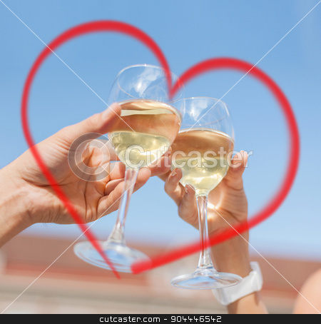 To use this stock image in your creative project, please select the size you need over to the right and click the "Add to Cart" button.
Your downloaded image will come with the Cutcaster watermark removed so don’t worry about the watermark you see on this page. couple drinking wine in cafe stock photo, summer holidays and dating concept - couple drinking wine in cafe in the city by Syda Productions