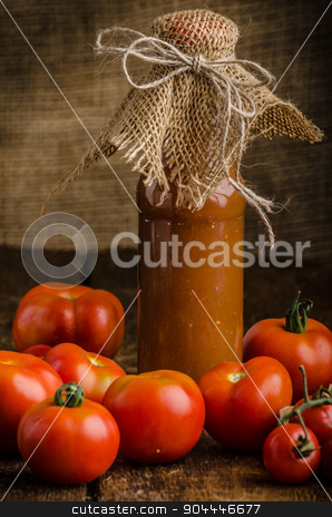 To use this stock image in your creative project, please select the size you need over to the right and click the "Add to Cart" button.
Your downloaded image will come with the Cutcaster watermark removed so don’t worry about the watermark you see on this page. Homemade ketchup from tomatoes grown in organic garden stock photo, Homemade ketchup from tomatoes grown in organic garden by Peteer