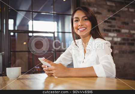 To use this stock image in your creative project, please select the size you need over to the right and click the "Add to Cart" button.
Your downloaded image will come with the Cutcaster watermark removed so don’t worry about the watermark you see on this page. Casual businesswoman using her phones stock photo, Casual businesswoman using her phones in a cafe by Wavebreak Media