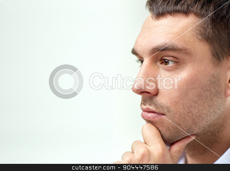 To use this stock image in your creative project, please select the size you need over to the right and click the "Add to Cart" button.
Your downloaded image will come with the Cutcaster watermark removed so don’t worry about the watermark you see on this page. close up of businessman male face stock photo, business, people and work concept - close up of businessman male face by Syda Productions