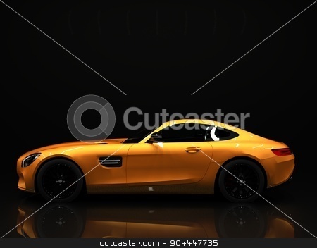 To use this stock image in your creative project, please select the size you need over to the right and click the "Add to Cart" button.
Your downloaded image will come with the Cutcaster watermark removed so don’t worry about the watermark you see on this page. Sports car left view. The image of a sports gold car on a black background. stock photo, Sports car left view. The image of a sports gold car on a black background by Vladimir Khapaev