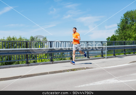 To use this stock image in your creative project, please select the size you need over to the right and click the "Add to Cart" button.
Your downloaded image will come with the Cutcaster watermark removed so don’t worry about the watermark you see on this page. smiling young man running at summer seaside stock photo, fitness, sport, people, technology and healthy lifestyle concept - smiling young man with heart rate watch running at summer seaside by Syda Productions