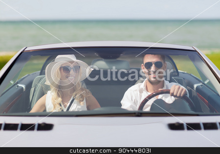 To use this stock image in your creative project, please select the size you need over to the right and click the "Add to Cart" button.
Your downloaded image will come with the Cutcaster watermark removed so don’t worry about the watermark you see on this page. happy man and woman driving in cabriolet car stock photo, leisure, road trip, dating, couple and people concept - happy man and woman driving in cabriolet car outdoors by Syda Productions