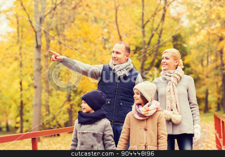 To use this stock image in your creative project, please select the size you need over to the right and click the "Add to Cart" button.
Your downloaded image will come with the Cutcaster watermark removed so don’t worry about the watermark you see on this page. happy family in autumn park stock photo, family, childhood, season and people concept - happy family pointing finger in autumn park by Syda Productions
