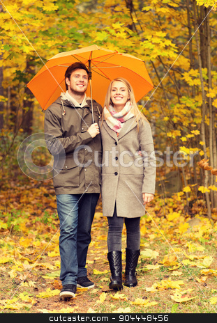 To use this stock image in your creative project, please select the size you need over to the right and click the "Add to Cart" button.
Your downloaded image will come with the Cutcaster watermark removed so don’t worry about the watermark you see on this page. smiling couple with umbrella in autumn park stock photo, love, relationship, season, family and people concept - smiling couple with umbrella walking in autumn park by Syda Productions