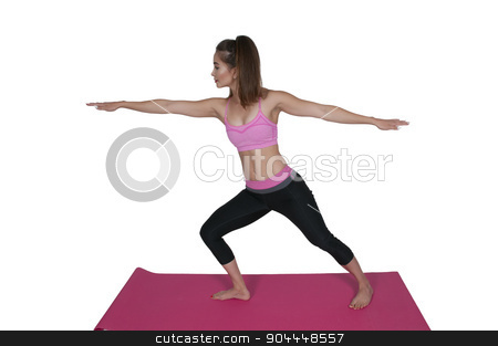 To use this stock image in your creative project, please select the size you need over to the right and click the "Add to Cart" button.
Your downloaded image will come with the Cutcaster watermark removed so don’t worry about the watermark you see on this page. Woman Doing Yoga stock photo, Beautiful woman doing her Yoga stance exercises by Robert Byron