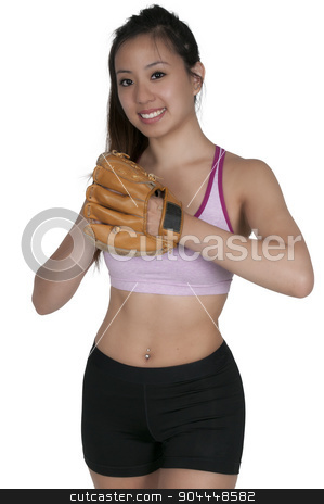 To use this stock image in your creative project, please select the size you need over to the right and click the "Add to Cart" button.
Your downloaded image will come with the Cutcaster watermark removed so don’t worry about the watermark you see on this page. Woman Baseball Player stock photo, Beautiful woman baseball pitcher getting ready to throw a ball in a game by Robert Byron