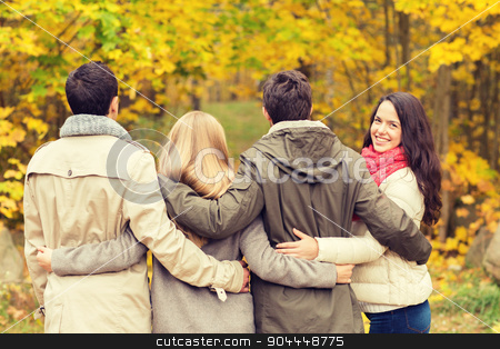 To use this stock image in your creative project, please select the size you need over to the right and click the "Add to Cart" button.
Your downloaded image will come with the Cutcaster watermark removed so don’t worry about the watermark you see on this page. group of smiling men and women in autumn park stock photo, love, relationship, season, friendship and people concept - group of smiling men and women hugging in autumn park by Syda Productions
