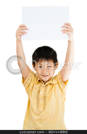 To use this stock image in your creative project, please select the size you need over to the right and click the "Add to Cart" button.
Your downloaded image will come with the Cutcaster watermark removed so don’t worry about the watermark you see on this page. Asian Chinese Children Holding blank white board. stock photo, Asian Chinese Little Boy Holding blank white board by Tan Kian Khoon