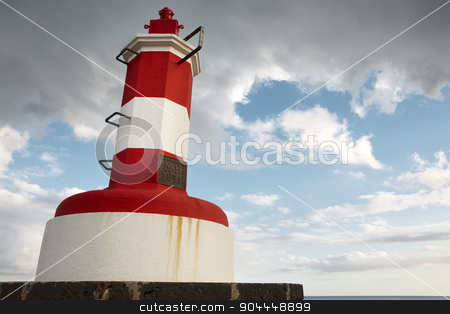 To use this stock image in your creative project, please select the size you need over to the right and click the "Add to Cart" button.
Your downloaded image will come with the Cutcaster watermark removed so don’t worry about the watermark you see on this page. Red and white lighthouse in Povoacao, Sao Miguel, Azores. Portug stock photo, Red and white lighthouse in Povoacao, Sao Miguel, Azores. Portugal. Horizontal by ABBPhoto