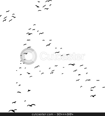 To use this stock image in your creative project, please select the size you need over to the right and click the "Add to Cart" button.
Your downloaded image will come with the Cutcaster watermark removed so don’t worry about the watermark you see on this page. Bird Formation In Diacrtic A stock vector clipart, Illustration of a flock of birds in the shape of the diacritical a letter by Eric Basir