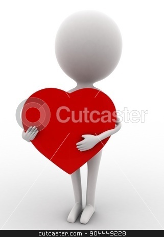 To use this stock image in your creative project, please select the size you need over to the right and click the "Add to Cart" button.
Your downloaded image will come with the Cutcaster watermark removed so don’t worry about the watermark you see on this page. 3d man holding big heart concept stock photo, 3d man holding big heart concept on white isolated background , front angle view by 3dlabs
