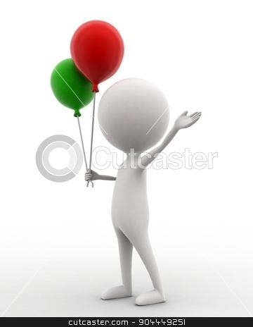 To use this stock image in your creative project, please select the size you need over to the right and click the "Add to Cart" button.
Your downloaded image will come with the Cutcaster watermark removed so don’t worry about the watermark you see on this page. 3d man holding balloon in hands concept stock photo, 3d man holding balloon in hands concept on white isolated background , side angle view by 3dlabs