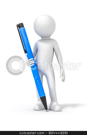 To use this stock image in your creative project, please select the size you need over to the right and click the "Add to Cart" button.
Your downloaded image will come with the Cutcaster watermark removed so don’t worry about the watermark you see on this page. man with a ball pen stock photo, An image of a white rendered man with a ball pen by Markus Gann
