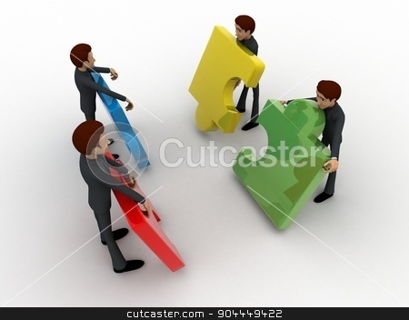 To use this stock image in your creative project, please select the size you need over to the right and click the "Add to Cart" button.
Your downloaded image will come with the Cutcaster watermark removed so don’t worry about the watermark you see on this page. 3d team of men with puzzle piece concept stock photo, 3d team of men with puzzle piece concept on white background, top angle view by 3dlabs