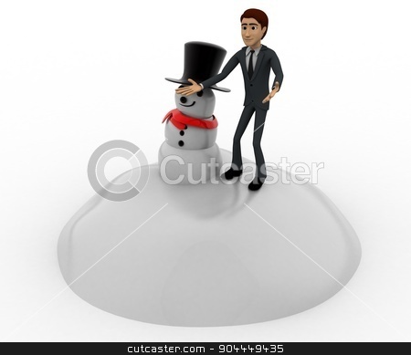 To use this stock image in your creative project, please select the size you need over to the right and click the "Add to Cart" button.
Your downloaded image will come with the Cutcaster watermark removed so don’t worry about the watermark you see on this page. 3d man standing aside snowman concept stock photo, 3d man standing aside snowman concept on white background, side angle view by 3dlabs