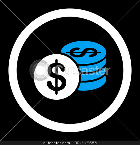 To use this stock image in your creative project, please select the size you need over to the right and click the "Add to Cart" button.
Your downloaded image will come with the Cutcaster watermark removed so don’t worry about the watermark you see on this page. Dollar Coins icon stock photo, Dollar Coins raster icon. This flat rounded symbol uses blue and white colors and isolated on a black background. by ahasoft