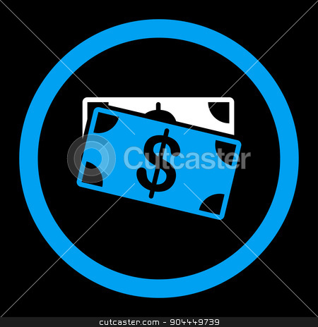 To use this stock image in your creative project, please select the size you need over to the right and click the "Add to Cart" button.
Your downloaded image will come with the Cutcaster watermark removed so don’t worry about the watermark you see on this page. Dollar Banknotes icon stock vector clipart, Dollar Banknotes vector icon. This flat rounded symbol uses blue and white colors and isolated on a black background. by ahasoft