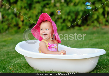 To use this stock image in your creative project, please select the size you need over to the right and click the "Add to Cart" button.
Your downloaded image will come with the Cutcaster watermark removed so don’t worry about the watermark you see on this page. little girl bathes in a bath with soap bubbles stock photo, little girl bathes in a bath with soap bubbles. by timonko