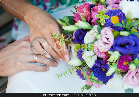 To use this stock image in your creative project, please select the size you need over to the right and click the "Add to Cart" button.
Your downloaded image will come with the Cutcaster watermark removed so don’t worry about the watermark you see on this page. Bride holding beautiful wedding bouquet stock photo, Bride holding beautiful wedding bouquet. by timonko