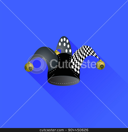 To use this stock image in your creative project, please select the size you need over to the right and click the "Add to Cart" button.
Your downloaded image will come with the Cutcaster watermark removed so don’t worry about the watermark you see on this page. Jester Hat stock vector clipart, Jester Hat Isolated on Blue Background. Long Shadow by valeo5