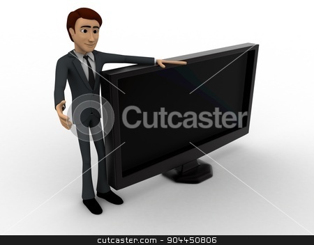 To use this stock image in your creative project, please select the size you need over to the right and click the "Add to Cart" button.
Your downloaded image will come with the Cutcaster watermark removed so don’t worry about the watermark you see on this page. 3d man with tv screen concept stock photo, 3d man with tv screen concept on white background, side angle view by 3dlabs