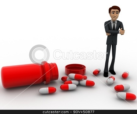 To use this stock image in your creative project, please select the size you need over to the right and click the "Add to Cart" button.
Your downloaded image will come with the Cutcaster watermark removed so don’t worry about the watermark you see on this page. 3d man with many capsules concept stock photo, 3d man with many capsules concept on white background, front angle view by 3dlabs