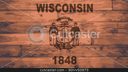 To use this stock image in your creative project, please select the size you need over to the right and click the "Add to Cart" button.
Your downloaded image will come with the Cutcaster watermark removed so don’t worry about the watermark you see on this page. Wisconsin Flag Brand stock vector clipart, Wisconsin State Flag branded onto wooden planks by Kotto