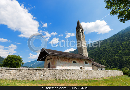 To use this stock image in your creative project, please select the size you need over to the right and click the "Add to Cart" button.
Your downloaded image will come with the Cutcaster watermark removed so don’t worry about the watermark you see on this page. Church of Sant'Antonio Abate - Pelugo Trento Italy stock photo, Ancient church of Sant'Antonio Abate (XV century) in Pelugo, Val di Fassa, Trento Italy by catalby