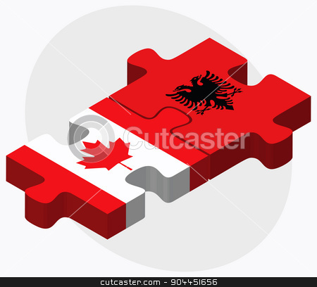 To use this stock image in your creative project, please select the size you need over to the right and click the "Add to Cart" button.
Your downloaded image will come with the Cutcaster watermark removed so don’t worry about the watermark you see on this page. Canada and Albania Flags stock vector clipart, Canada and Albania Flags in puzzle isolated on white background
by Istanbul2009