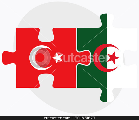 To use this stock image in your creative project, please select the size you need over to the right and click the "Add to Cart" button.
Your downloaded image will come with the Cutcaster watermark removed so don’t worry about the watermark you see on this page. Turkey and Algeria Flags stock vector clipart, Turkey and Algeria Flags in puzzle isolated on white background
by Istanbul2009