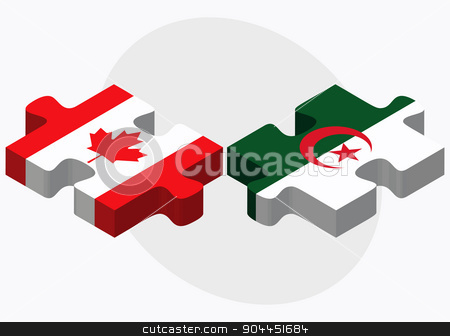To use this stock image in your creative project, please select the size you need over to the right and click the "Add to Cart" button.
Your downloaded image will come with the Cutcaster watermark removed so don’t worry about the watermark you see on this page. Canada and Algeria Flags stock vector clipart, Canada and Algeria Flags in puzzle isolated on white background
by Istanbul2009