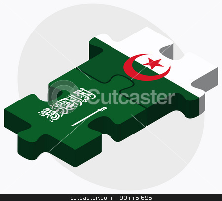 To use this stock image in your creative project, please select the size you need over to the right and click the "Add to Cart" button.
Your downloaded image will come with the Cutcaster watermark removed so don’t worry about the watermark you see on this page. Saudi Arabia and Algeria Flags stock vector clipart, Saudi Arabia and Algeria Flags in puzzle isolated on white background
by Istanbul2009