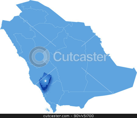 To use this stock image in your creative project, please select the size you need over to the right and click the "Add to Cart" button.
Your downloaded image will come with the Cutcaster watermark removed so don’t worry about the watermark you see on this page. Saudi Arabia, the region Al Bahah stock vector clipart, Map of Saudi Arabia, the region Al Bahah is pulled out, isolated on white background by Istanbul2009