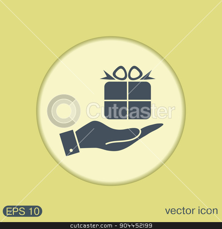 To use this stock image in your creative project, please select the size you need over to the right and click the "Add to Cart" button.
Your downloaded image will come with the Cutcaster watermark removed so don’t worry about the watermark you see on this page. hand holding a Holiday Gift Box Icon. Vector illustration stock vector clipart, hand holding a Holiday Gift Box Icon. Vector illustration by LittleCuckoo