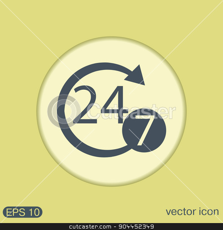 To use this stock image in your creative project, please select the size you need over to the right and click the "Add to Cart" button.
Your downloaded image will come with the Cutcaster watermark removed so don’t worry about the watermark you see on this page. character 24 7. open 24 hours a day and 7 days a week icons stock vector clipart, 24 7 icon. open 24 hours a day and 7 days a week icons by LittleCuckoo