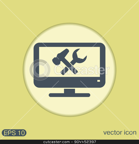 To use this stock image in your creative project, please select the size you need over to the right and click the "Add to Cart" button.
Your downloaded image will come with the Cutcaster watermark removed so don’t worry about the watermark you see on this page. monitor, symbol settings, icon computer settings stock vector clipart, monitor with symbol symbol settings. hammer and wrench, icon computer settings by LittleCuckoo
