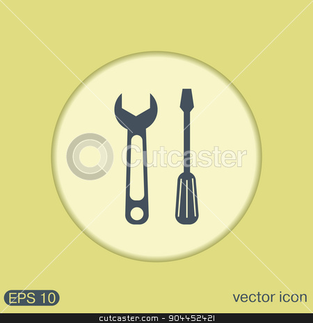 To use this stock image in your creative project, please select the size you need over to the right and click the "Add to Cart" button.
Your downloaded image will come with the Cutcaster watermark removed so don’t worry about the watermark you see on this page. screwdriver and wrench, symbol settings sign stock vector clipart, screwdriver and wrench, symbol settings sign by LittleCuckoo