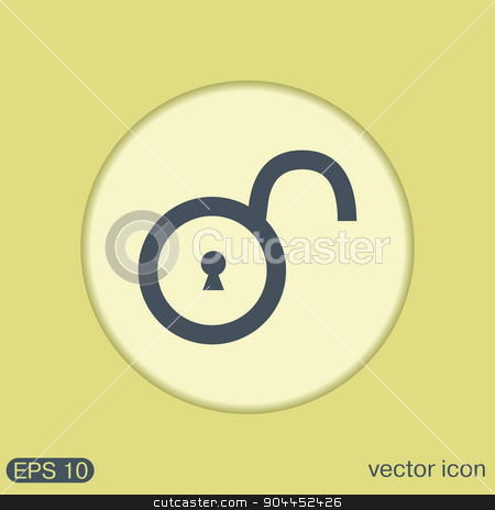 To use this stock image in your creative project, please select the size you need over to the right and click the "Add to Cart" button.
Your downloaded image will come with the Cutcaster watermark removed so don’t worry about the watermark you see on this page. padlock icon stock vector clipart, padlock symbol icon by LittleCuckoo