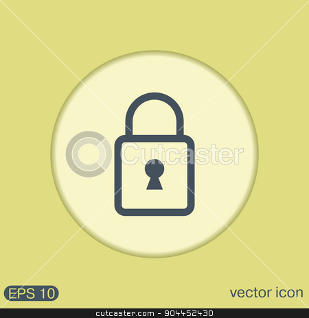 To use this stock image in your creative project, please select the size you need over to the right and click the "Add to Cart" button.
Your downloaded image will come with the Cutcaster watermark removed so don’t worry about the watermark you see on this page. padlock icon stock vector clipart, padlock symbol icon by LittleCuckoo