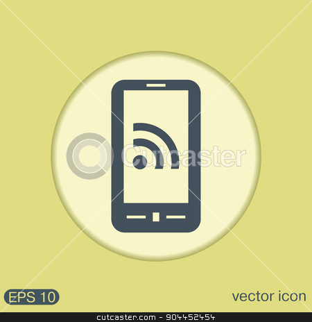 To use this stock image in your creative project, please select the size you need over to the right and click the "Add to Cart" button.
Your downloaded image will come with the Cutcaster watermark removed so don’t worry about the watermark you see on this page. smartphone with the symbol rss. stock vector clipart, smartphone with the symbol rss by LittleCuckoo