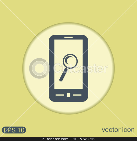 To use this stock image in your creative project, please select the size you need over to the right and click the "Add to Cart" button.
Your downloaded image will come with the Cutcaster watermark removed so don’t worry about the watermark you see on this page. smartphone, magnifying glass. stock vector clipart, smartphone with the symbol magnifying glass. search sign by LittleCuckoo