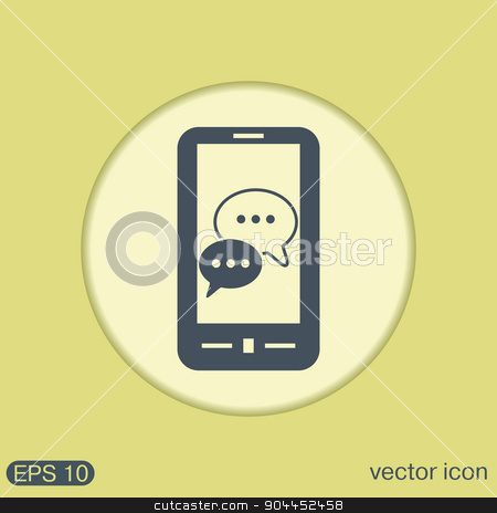 To use this stock image in your creative project, please select the size you need over to the right and click the "Add to Cart" button.
Your downloaded image will come with the Cutcaster watermark removed so don’t worry about the watermark you see on this page. smartphon, cloud of speaking dialogue. stock vector clipart, smartphone with the symbol of cloud of speaking dialogue by LittleCuckoo