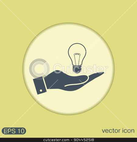 To use this stock image in your creative project, please select the size you need over to the right and click the "Add to Cart" button.
Your downloaded image will come with the Cutcaster watermark removed so don’t worry about the watermark you see on this page. hand holding a lightbulb. character ideas. incandescent lamp . icon of electric light stock vector clipart, hand holding a lightbulb sign. character ideas. incandescent lamp . icon of electric light by LittleCuckoo