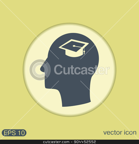 To use this stock image in your creative project, please select the size you need over to the right and click the "Add to Cart" button.
Your downloaded image will come with the Cutcaster watermark removed so don’t worry about the watermark you see on this page. Vector Icon head think silhoutte vector man and his mind about graduate hat. Education sign. symbol icon college or institute. graduation stock vector clipart, Vector Icon head think silhoutte vector man and his mind about graduate hat sign. Education sign. symbol icon college or institute. graduation by LittleCuckoo