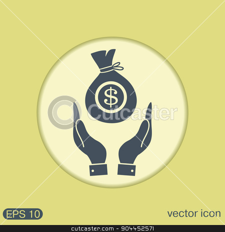 To use this stock image in your creative project, please select the size you need over to the right and click the "Add to Cart" button.
Your downloaded image will come with the Cutcaster watermark removed so don’t worry about the watermark you see on this page. hands holding bag of money stock vector clipart, hands holding bag of money by LittleCuckoo